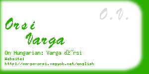 orsi varga business card
